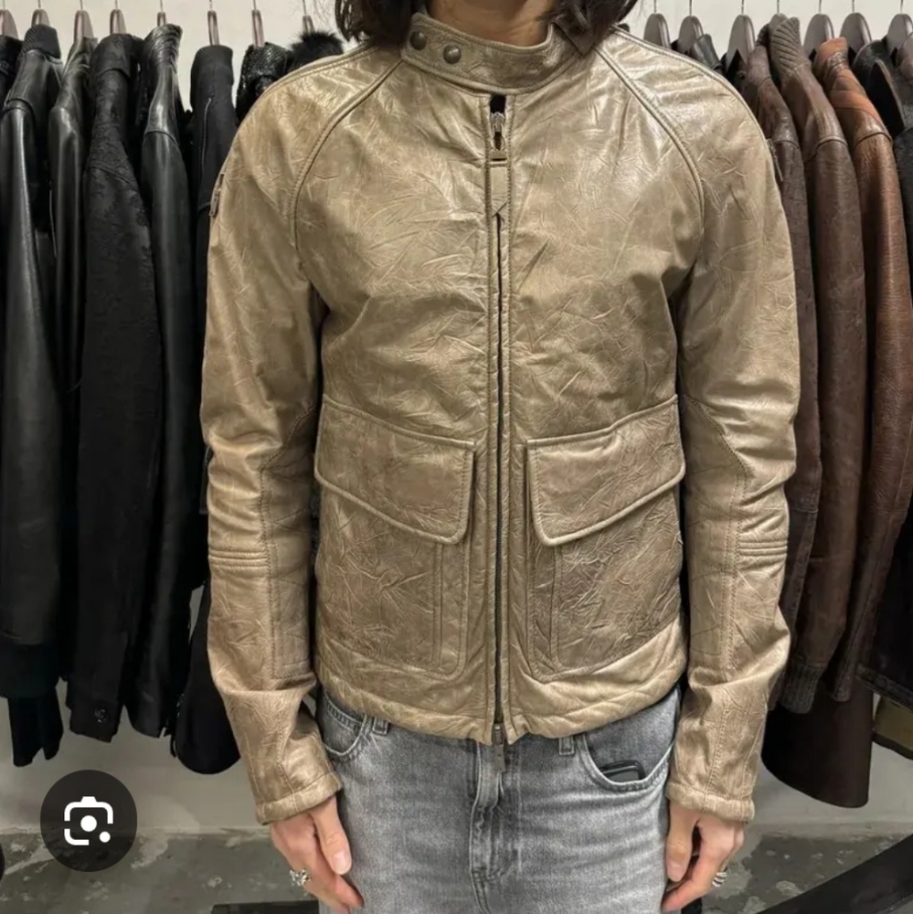 Vintage YSL 1990s Cafe Racer Leather Jacket